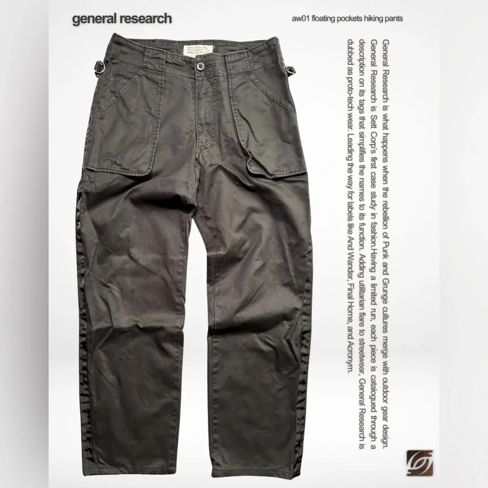 General Research Cotton Twill “Floating Pocket” Pants – AW2001 – Size M